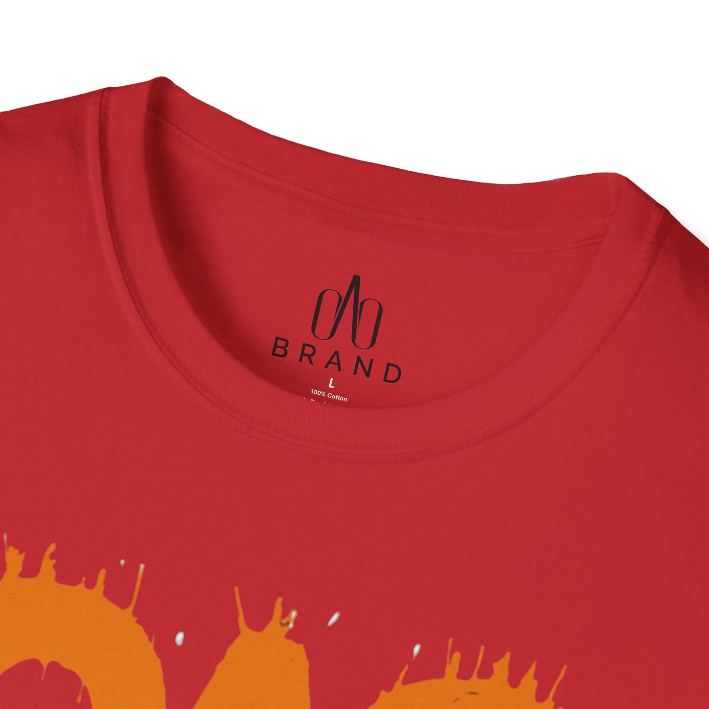 Orange Oao Drip T-Shirt - Unisex Softstyle Tee