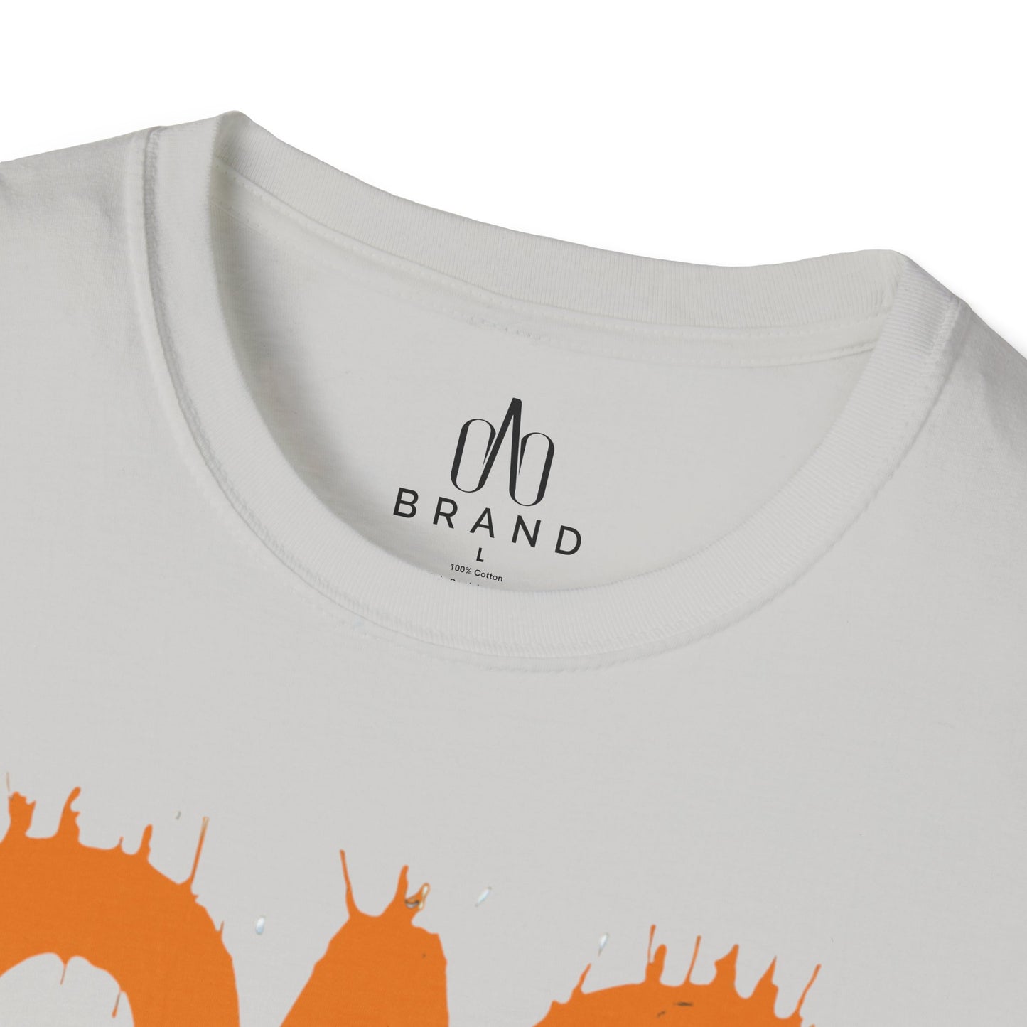 Orange Oao Drip T-Shirt - Unisex Softstyle Tee