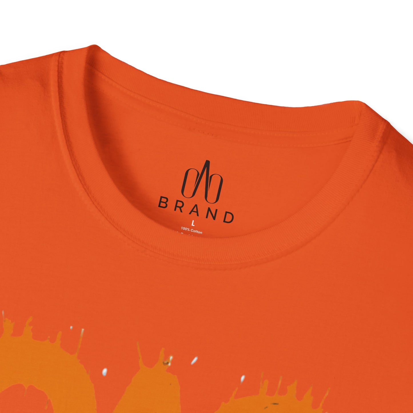 Orange Oao Drip T-Shirt - Unisex Softstyle Tee