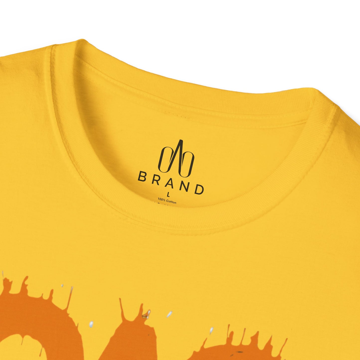 Orange Oao Drip T-Shirt - Unisex Softstyle Tee