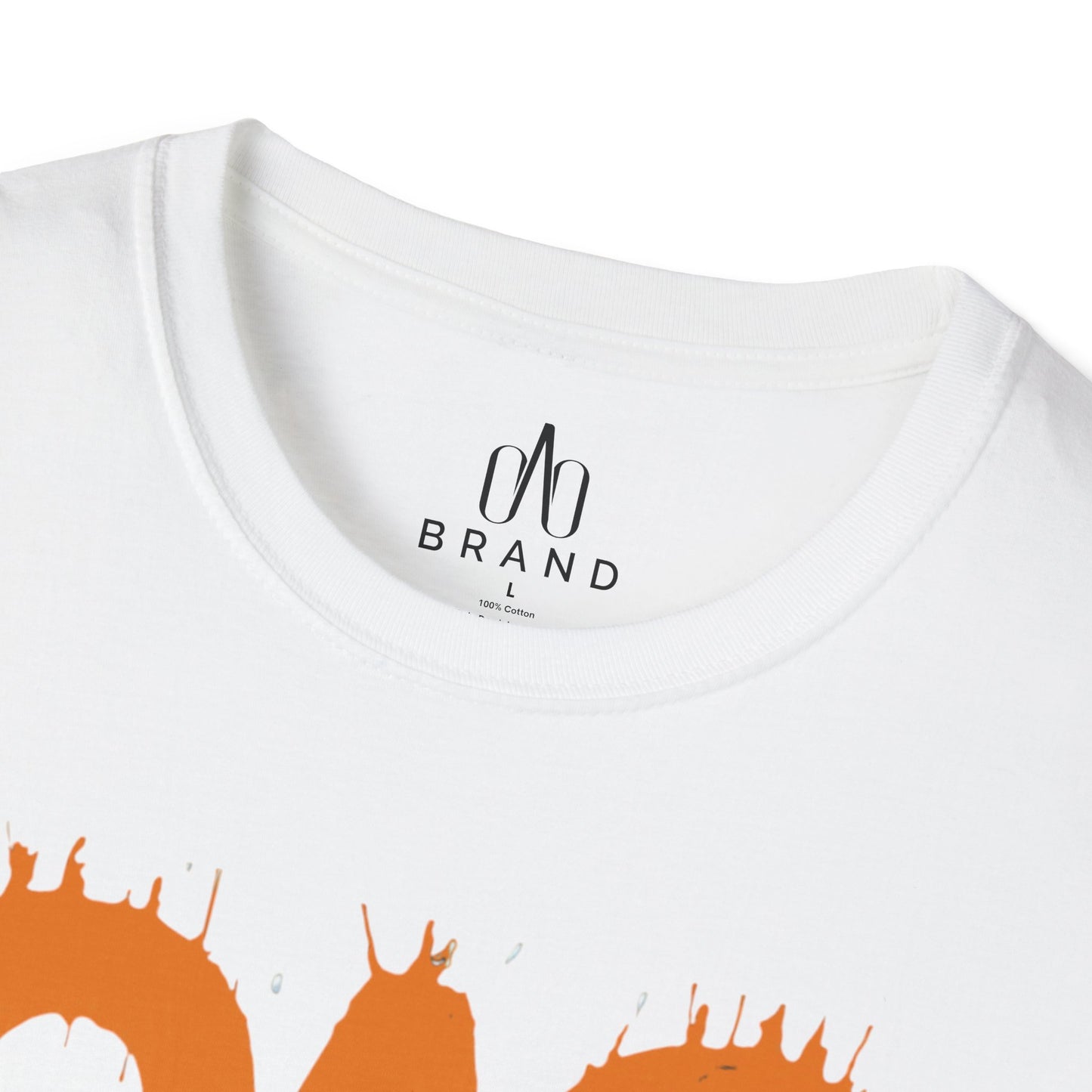 Orange Oao Drip T-Shirt - Unisex Softstyle Tee