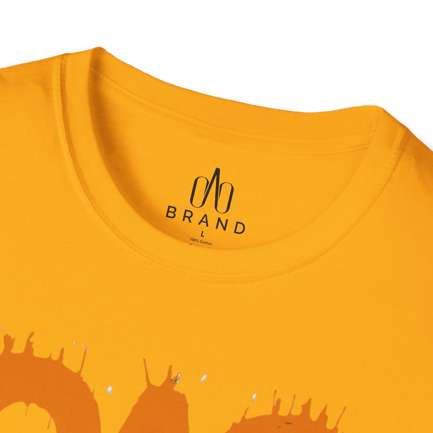 Orange Oao Drip T-Shirt - Unisex Softstyle Tee